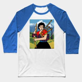 Scot With Bagpack Music Culture Baseball T-Shirt